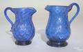 Steigel type cobalt blown glass pitcher late 18th c