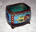 041341 JAPANESE CLOISONN ON COPPER INCENSE BURNER