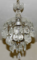 031387 CUT CRYSTAL DOMED CHANDELIER H 12 DIA 10