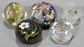 031391 BLOWN GLASS PAPERWEIGHTS CIRCA 1980 5PCS