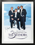 030239 3 TENORS POSTER AUTOGRAPHED 30 X 38