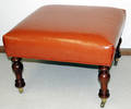 081371 BAKER FURNITURE CO MAHOGANY OTTOMAN