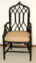 081370 MC GUIRE ORIENTAL STYLE EBONIZED ARMCHAIR