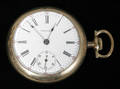 081366 WALTHAM GOLD FILLED POCKET WATCH  CHAIN