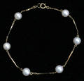 081364 PEARL  GOLD BRACELET  PEARL NECKLACE