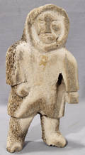071419 WHALE BONE ESKIMO CARVING STANDING FIGURE
