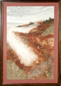 062291 FRAN LARSEN WATERCOLOR  COLLAGE SAND DUNES