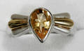 060306 YELLOW CITRINE GOLD  925 STERLING RING