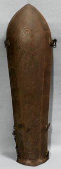 042338 PERSIAN IRON ARM GUARD CHASED FLORAL DESIGN
