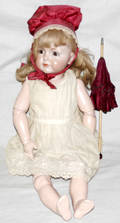 032261 SIMON  HALBIG GERMANY 117 BISQUE HEAD DOLL