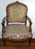 030311 FRENCH LOUIS XV WALNUT PARLOR CHAIR