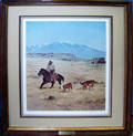 030295 BILL OWEN PRINT C1978 COWBOY ON HORSEBACK