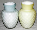081422 AMERICAN SATIN GLASS VASES