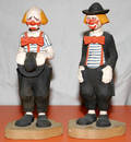 071438 CECIL WAKEFIELD CARVED WOOD FIGURES OF CLOWNS