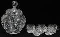 061460 GERMAN CRYSTAL PUNCH BOWL  NON MATCHING CUPS