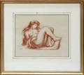 060373 A MAILLOL LITHOGRAPH IN RED NUDE RECLINING