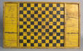Yellow and black painted checkerboard ca 1900