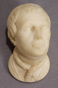 042380 CARVED MARBLE HEAD OF A BISHOP C 1900