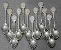 031475 FRANKLIN MINT STERLING ZODIAC SPOONS
