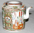 072380 CHINESE ROSE MEDALLION PORCELAIN TEAPOT