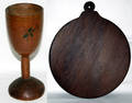 071503 DUTCH WOOD GOBLET AMERICAN PINE CUTTING BOARD