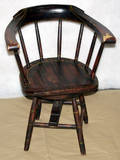 071486 AMERICAN PINE CAPTAINS SWIVEL DESK CHAIR