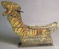 Carved and painted tiger amusement park seat