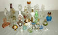 060410 ANTIQUE GLASS  PORCELAIN PERFUME BOTTLES