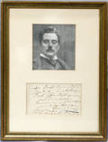 052331 GIACOMO PUCCINI LETTER  SIGNATURE IN INK