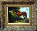 052320 C GERALO OIL ON CANVAS PROFILE OF HORSE