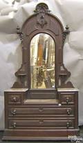 Victorian marble top dresser with mirror