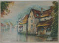 032344 BELGIAN COLORED PRINT C 1930 18 X 22