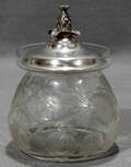 081508 GORHAM STERLING  CRYSTAL JELLY JAR