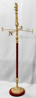 080399 ROMAN STYLE BRASS MINIATURE WEATHER VANE