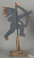 Sheet iron Indian chief weathervane late 19th c