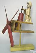 Carved and painted whirligig early 20th c