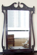 070384 QUEEN ANN STYLE MAHOGANY MIRROR