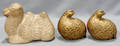 062390 LIMESTONE CAMEL  IRON TURTLE DOVES