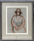 061510 HENRY C ROBERTS PASTEL ON PAPER WOMAN