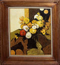 052385 M DE VRIES OIL ON CANVAS STILL LIFE FLOWERS