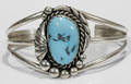 052381 NAVAJO STERLING  TURQUOISE BRACELET