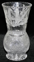 051487 EDINBURGH SCOTLAND CLEAR CUT CRYSTAL VASE