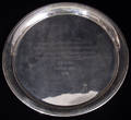 042461 LUNT STERLING ROUND TRAY INSCRIBED