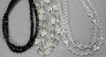 031553 COSTUME CLEAR CUT CRYSTAL  JET CRYSTAL NECKLAC