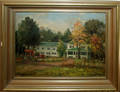 030406 CA MEURER OIL ON BOARD FARM SCENE