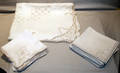 080448 OPEN WORK EMBROIDERED TABLE CLOTH  NAPKINS