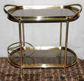 072462 BRASS  GLASS TEA CART