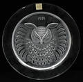 072451 LALIQUE CRYSTAL CHRISTMAS PLATE 1971