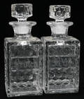 071596 FOSTORIA WHISKEY DECANTERS SCOTCH  RYE