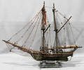 070431 PAINTED WOOD MODEL SCHOONER